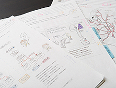 先輩の医学部出身社員が入社後に描いた『病気がみえる』の図案。